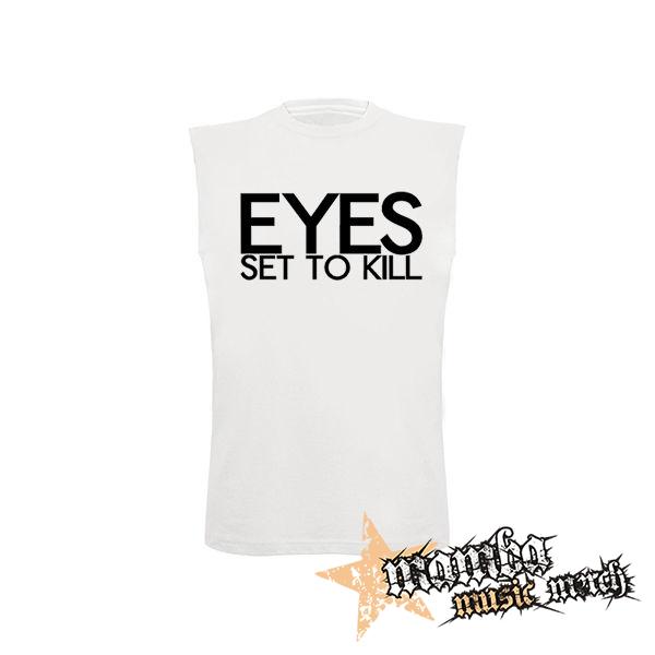 EYES SET TO KILL - Logo - biele detské tričko bez rukávov