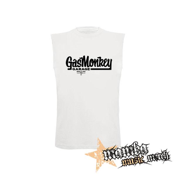 GAS MONKEY GARAGE - Logo - biele detské tričko bez rukávov