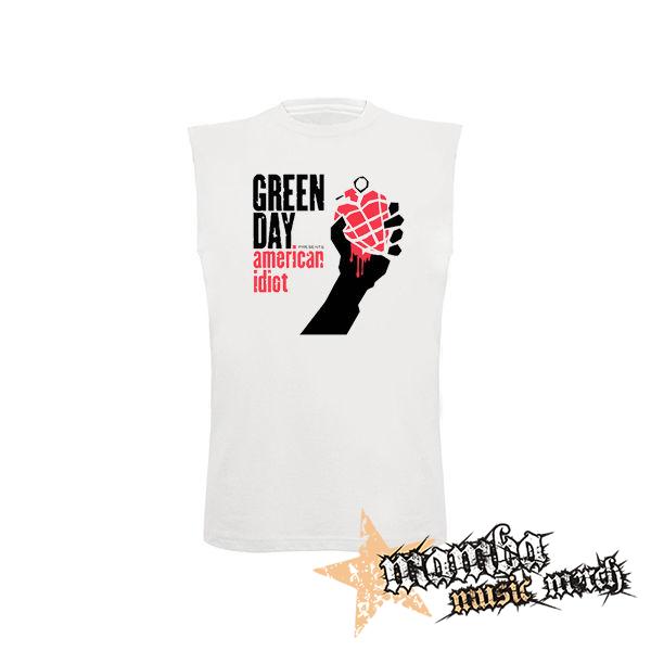 GREEN DAY - American Idiot - biele detské tričko bez rukávov