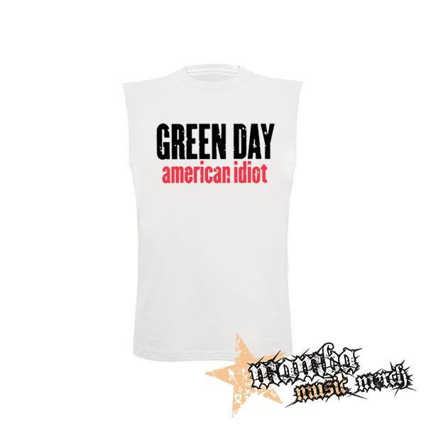 GREEN DAY - American Idiot Slogan - biele detské tričko bez rukávov