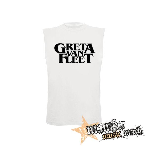 GRETA VAN FLEET - Logo - biele detské tričko bez rukávov