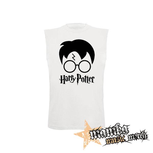HARRY POTTER - Glasses Bold Crest With Logo - biele detské tričko bez rukávov