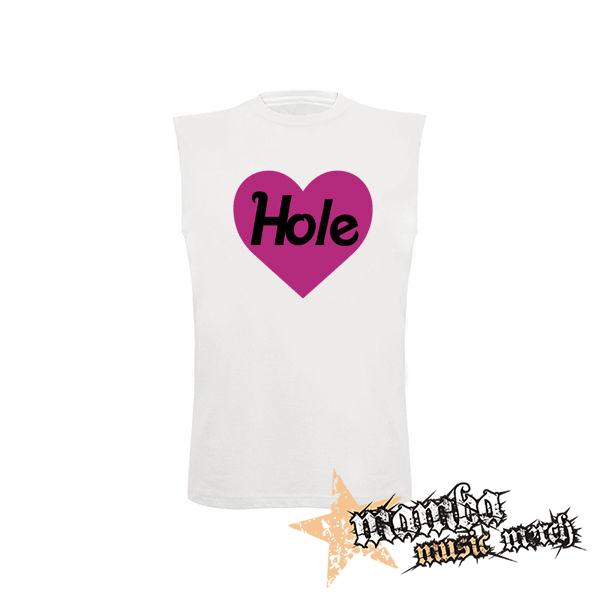 HOLE - Pink Logo Heart - biele detské tričko bez rukávov