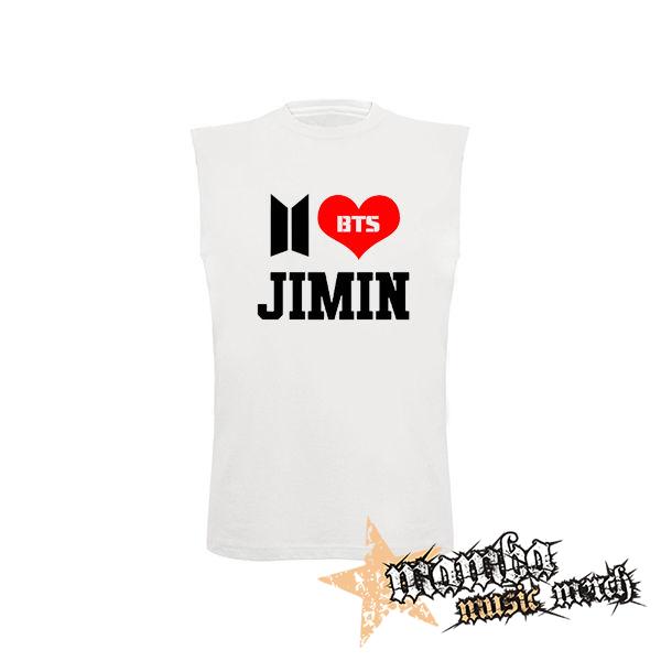 I LOVE JIMIN - Bangtan Boys - biele detské tričko bez rukávov