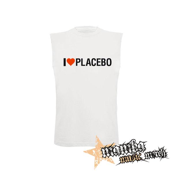 I LOVE PLACEBO - biele detské tričko bez rukávov