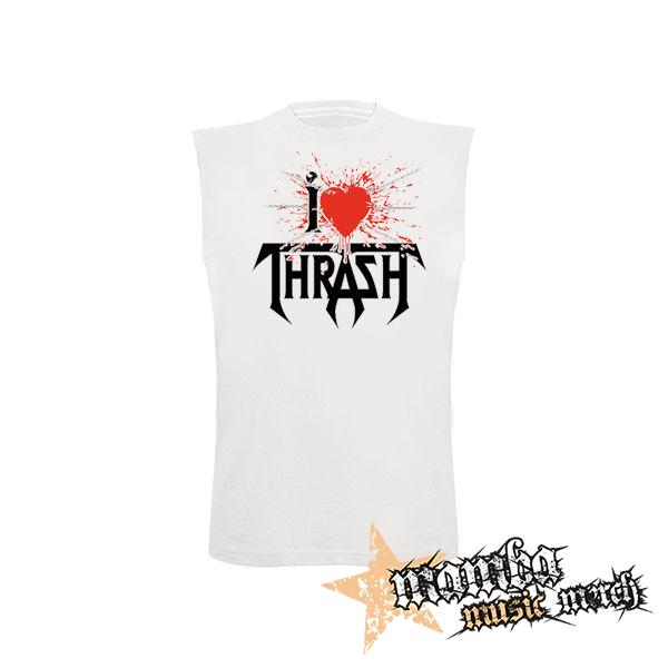 I LOVE THRASH - biele detské tričko bez rukávov
