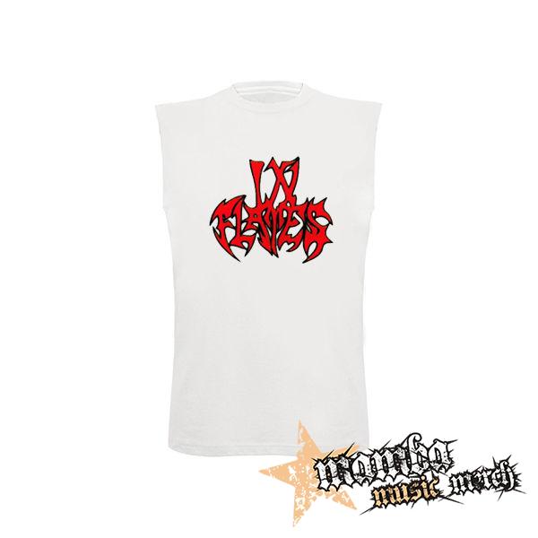 IN FLAMES - Logo Old School - biele detské tričko bez rukávov