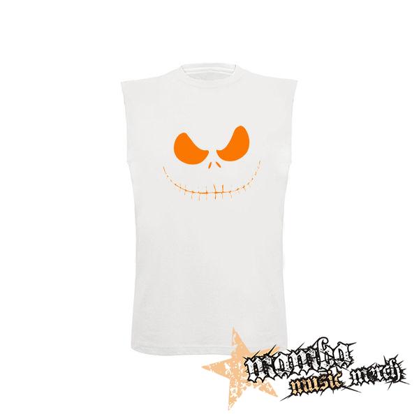 JACK SKELLINGTON - Orange Smile - biele detské tričko bez rukávov