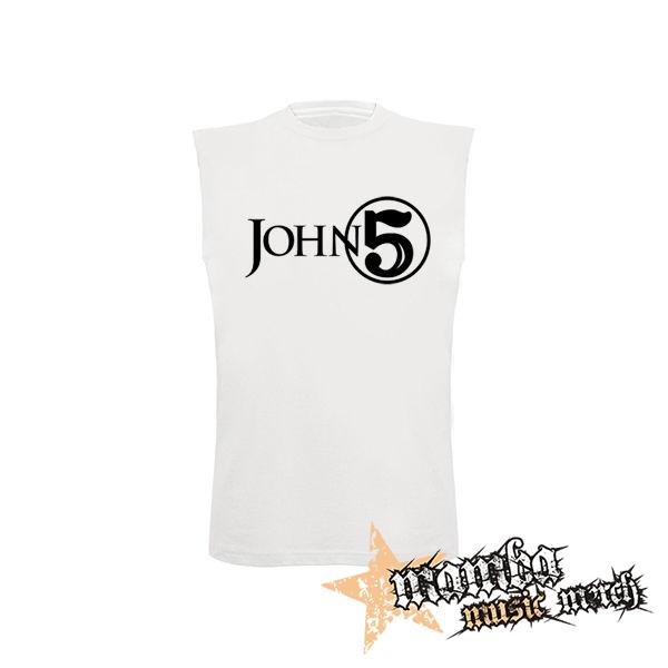 JOHN 5 - Logo - biele detské tričko bez rukávov