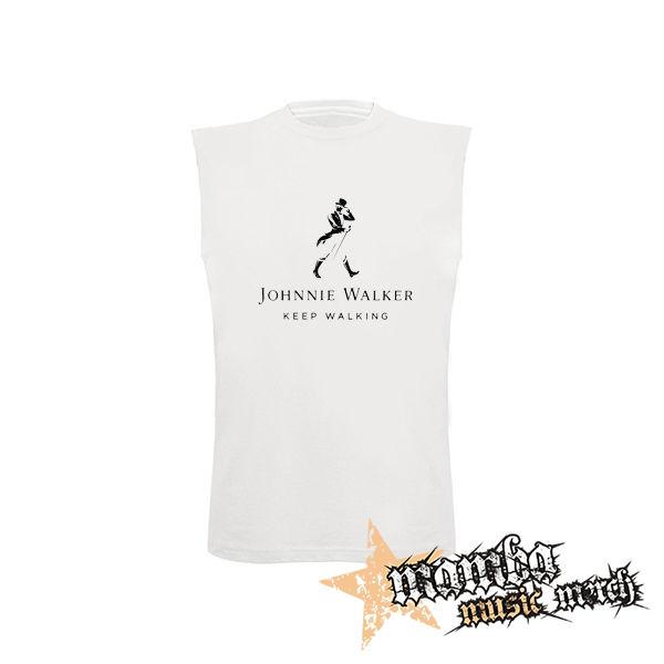 JOHNNIE WALKER - Keep Walking - biele detské tričko bez rukávov