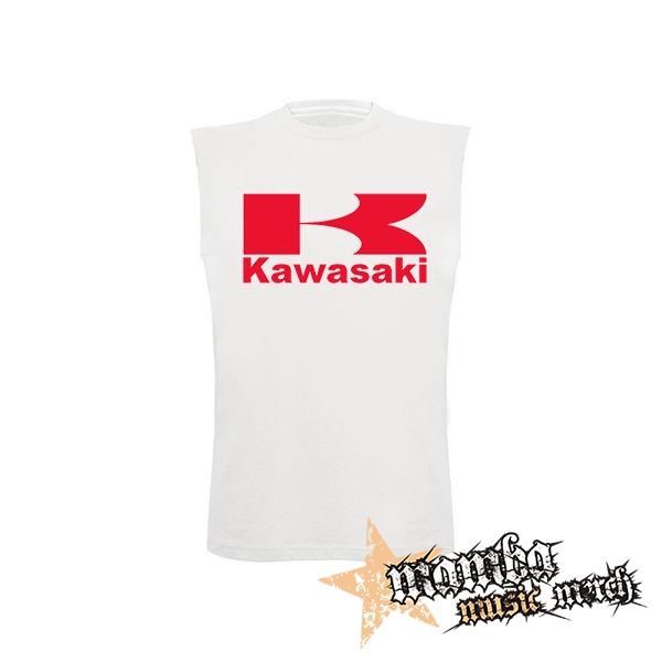 KAWASAKI - Logo - biele detské tričko bez rukávov