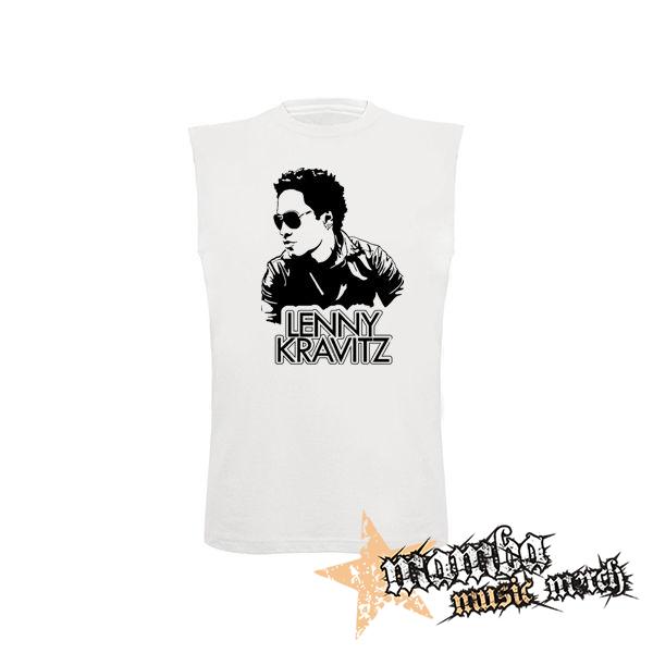 LENNY KRAVITZ - Logo & Portrait - biele detské tričko bez rukávov