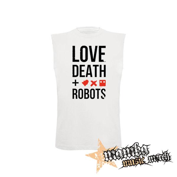 LOVE DEATH ROBOTS - Logo And Crest - biele detské tričko bez rukávov