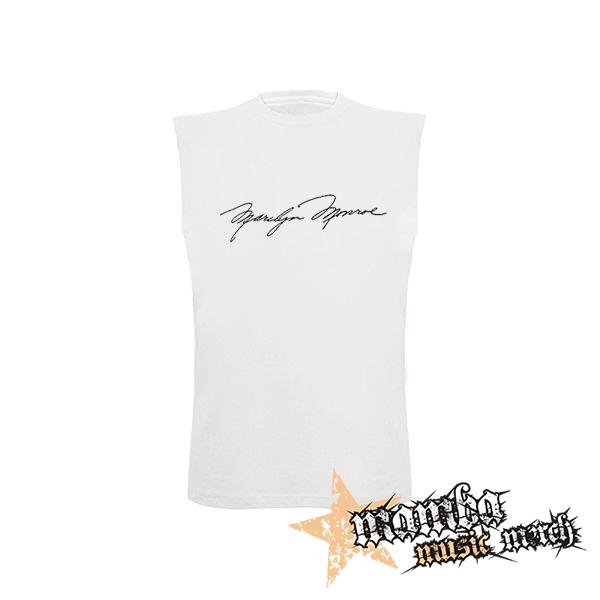 MARILYN MONROE - Signature - biele detské tričko bez rukávov