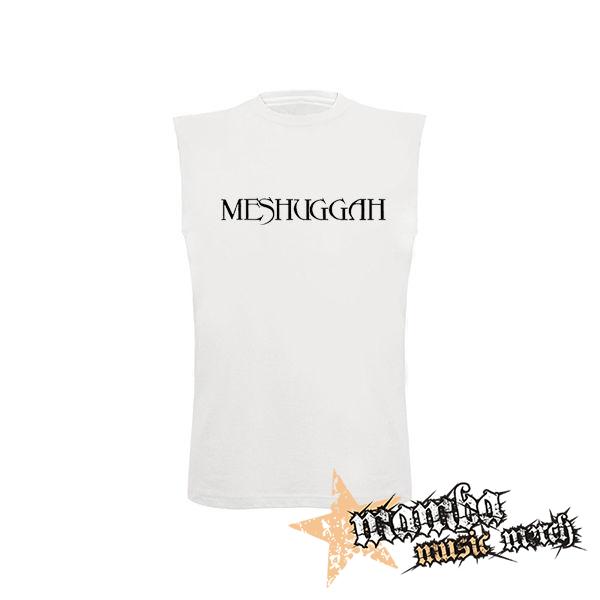 MESHUGGAH - Logo Black - biele detské tričko bez rukávov