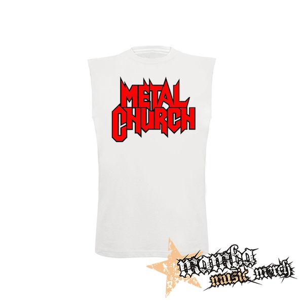 METAL CHURCH - Logo Red Black - biele detské tričko bez rukávov