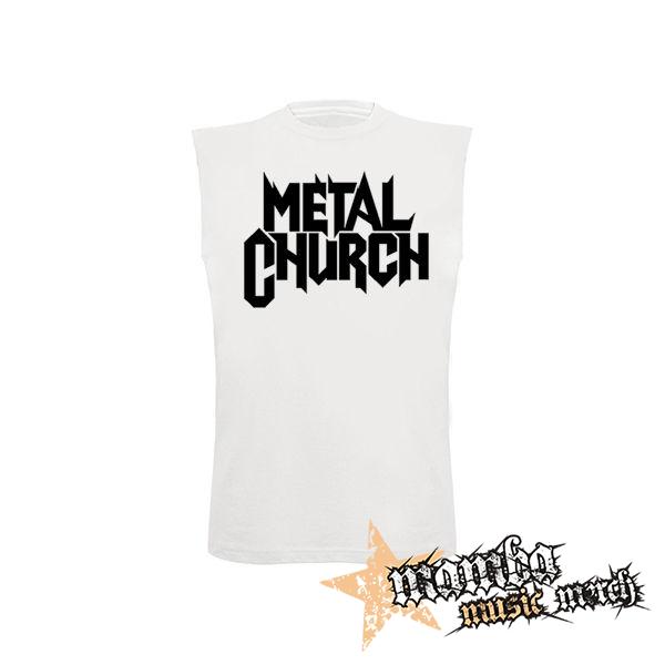METAL CHURCH - Logo White - biele detské tričko bez rukávov