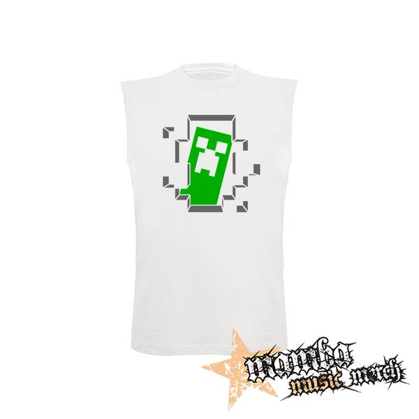 MINECRAFT - Hello I´m Creeper - biele detské tričko bez rukávov