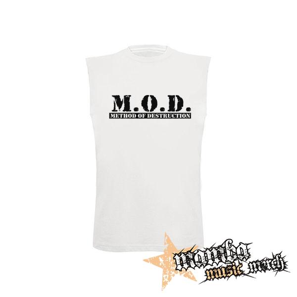 MOD - METHOD OF DESTRUCTION - Logo - biele detské tričko bez rukávov