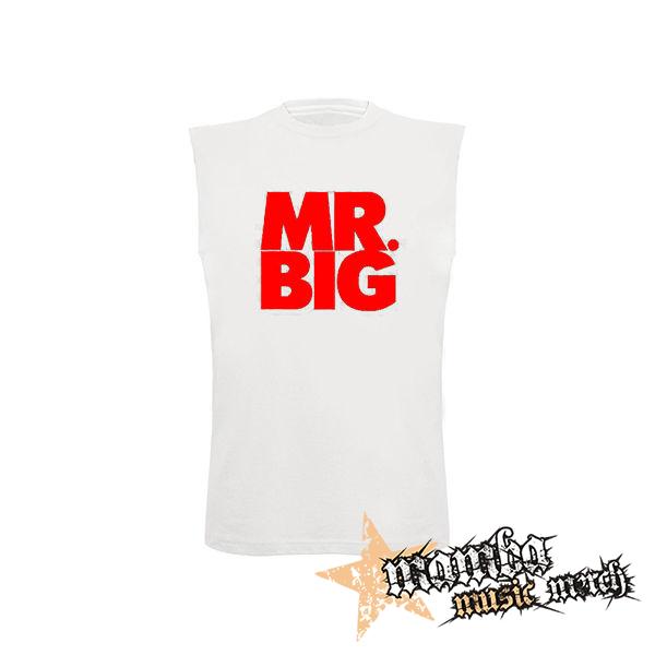 MR BIG - Logo Red White - biele detské tričko bez rukávov