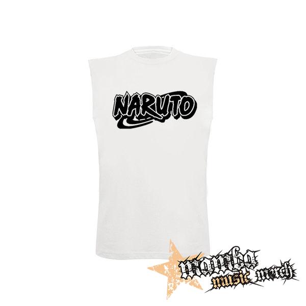 NARUTO - Logo - biele detské tričko bez rukávov