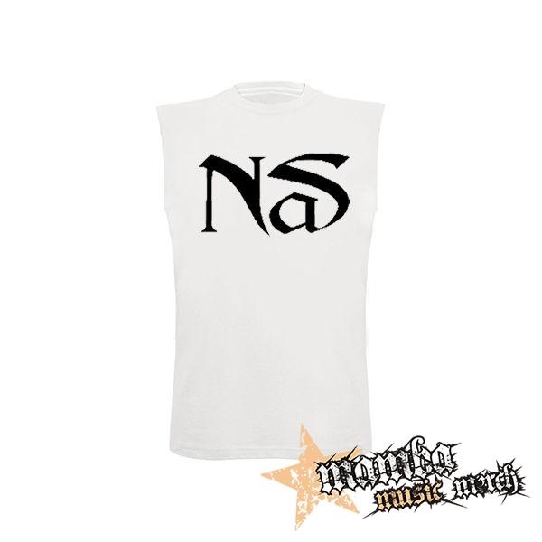 NAS - Logo Hip Hop Legend - biele detské tričko bez rukávov