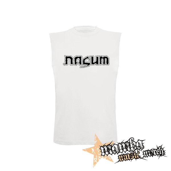 NASUM - Logo - biele detské tričko bez rukávov