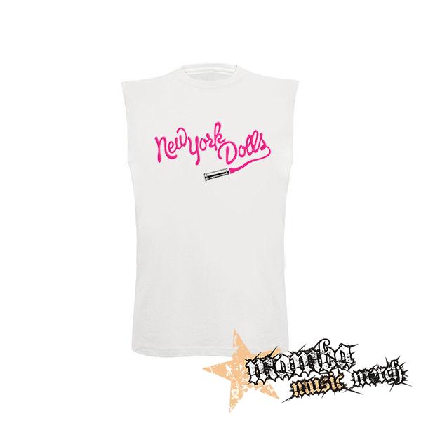 NEW YORK DOLLS - Logo - biele detské tričko bez rukávov