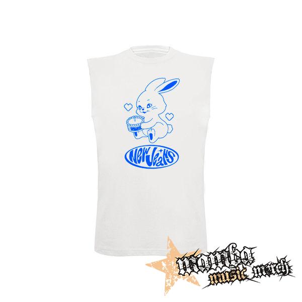 NEWJEANS - Logo & Bunny - biele detské tričko bez rukávov