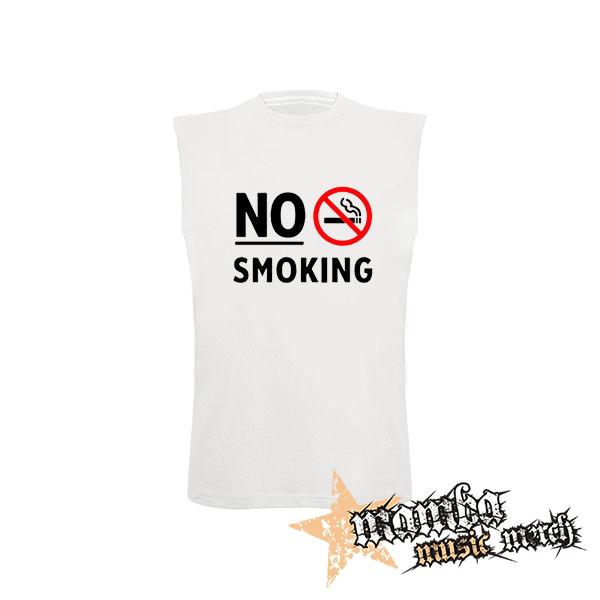 NO SMOKING - Slogan - biele detské tričko bez rukávov