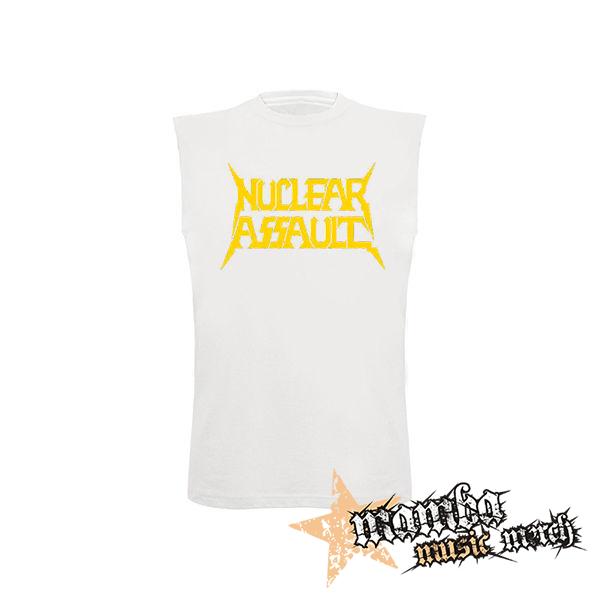 NUCLEAR ASSAULT - Logo Yellow - biele detské tričko bez rukávov