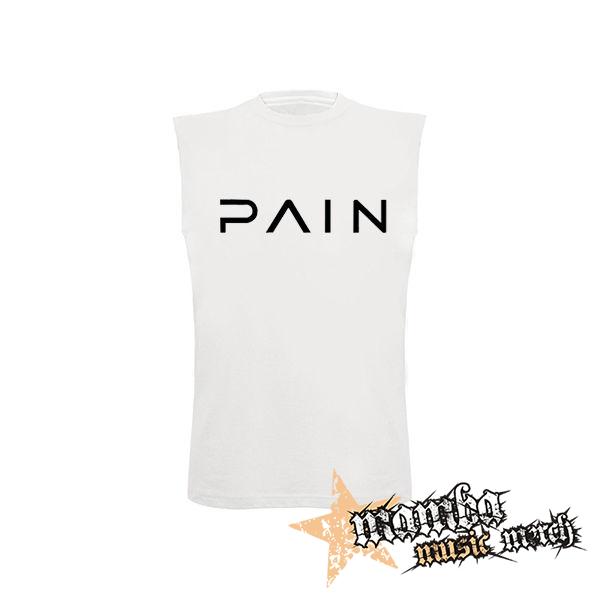 PAIN - Logo - biele detské tričko bez rukávov