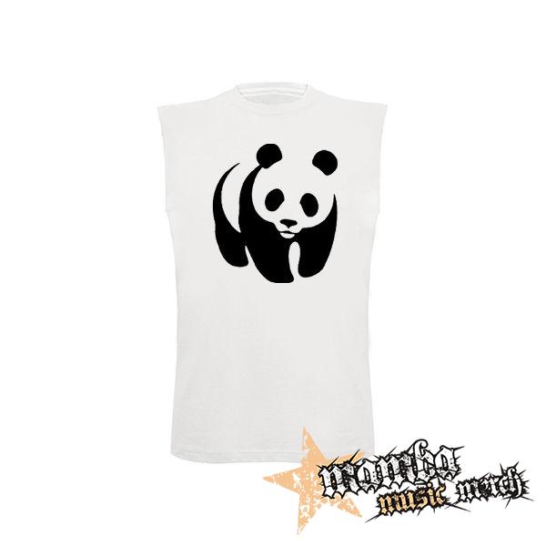 PANDA  Motive 2 - biele detské tričko bez rukávov