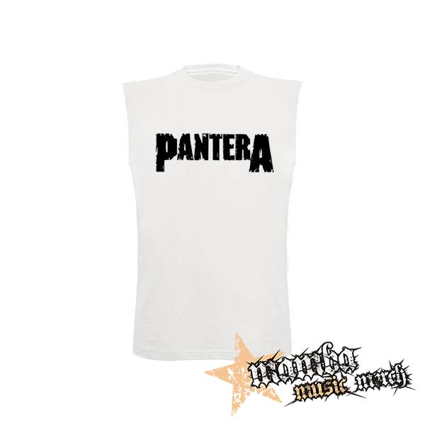 PANTERA - Logo - biele detské tričko bez rukávov