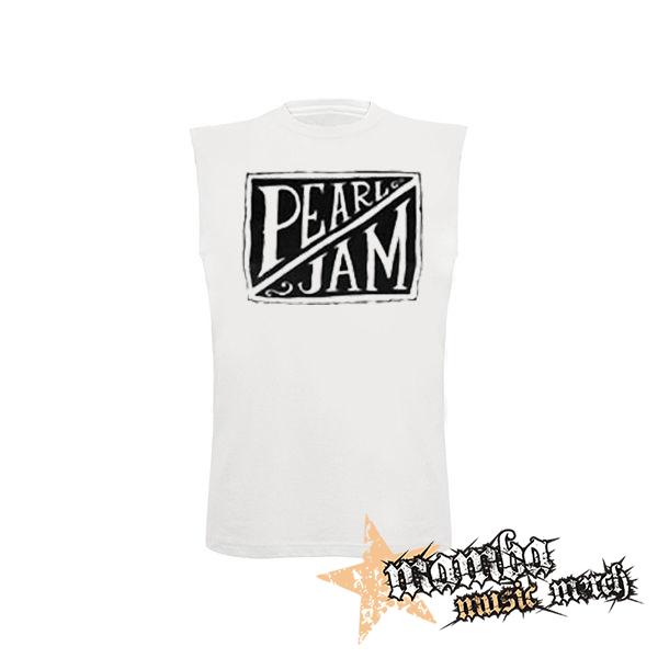 PEARL JAM - Logo - biele detské tričko bez rukávov