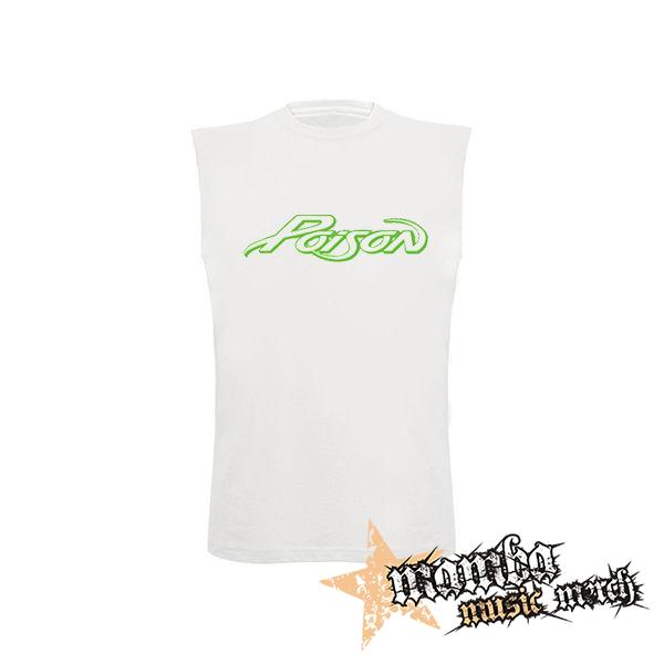POISON - Logo Green - biele detské tričko bez rukávov