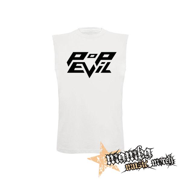 POP EVIL - Logo - biele detské tričko bez rukávov