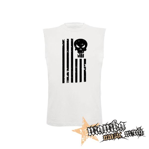 PUNISHER - American Lebka - biele detské tričko bez rukávov