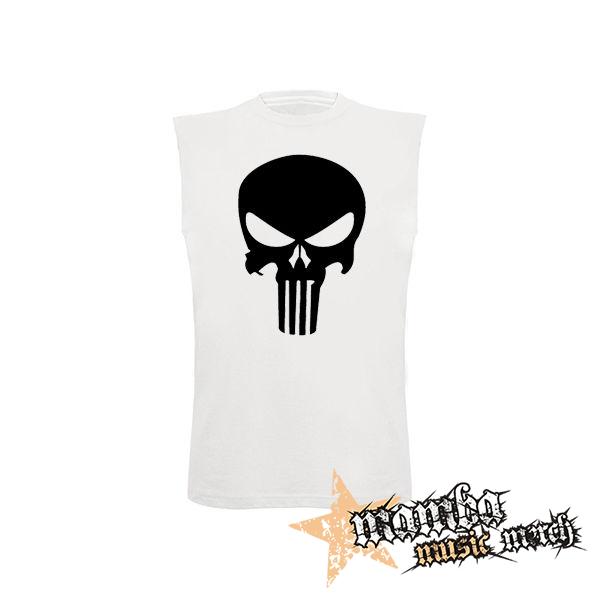 PUNISHER - Skull - biele detské tričko bez rukávov