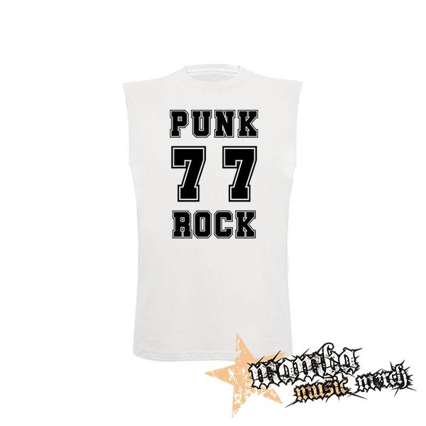 PUNKROCK 77 - biele detské tričko bez rukávov