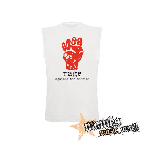 RAGE AGAINST THE MACHINE - Logo Paw - biele detské tričko bez rukávov