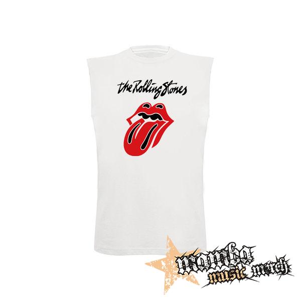 ROLLING STONES - Tongue  Motive 2 - biele detské tričko bez rukávov
