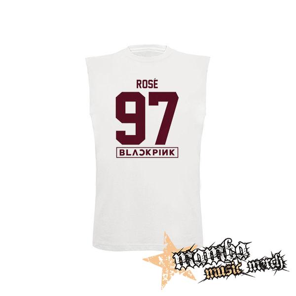 ROSÉ 97 - BLACKPINK - Pink Number Years - biele detské tričko bez rukávov