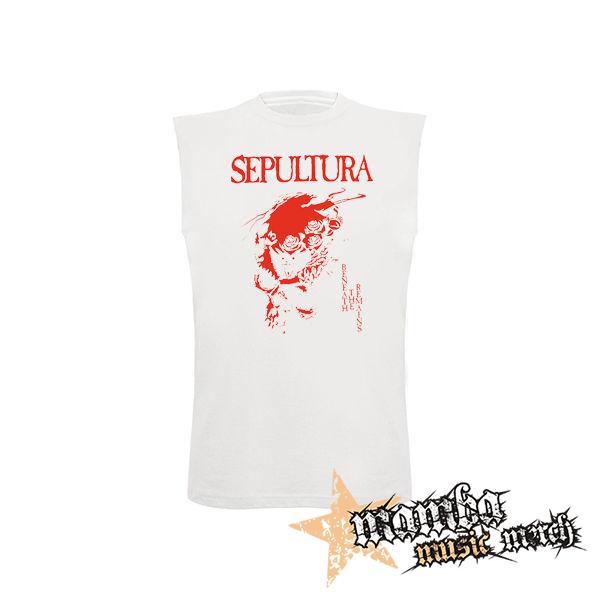 SEPULTURA - Beneath The Remains Red Motive - biele detské tričko bez rukávov