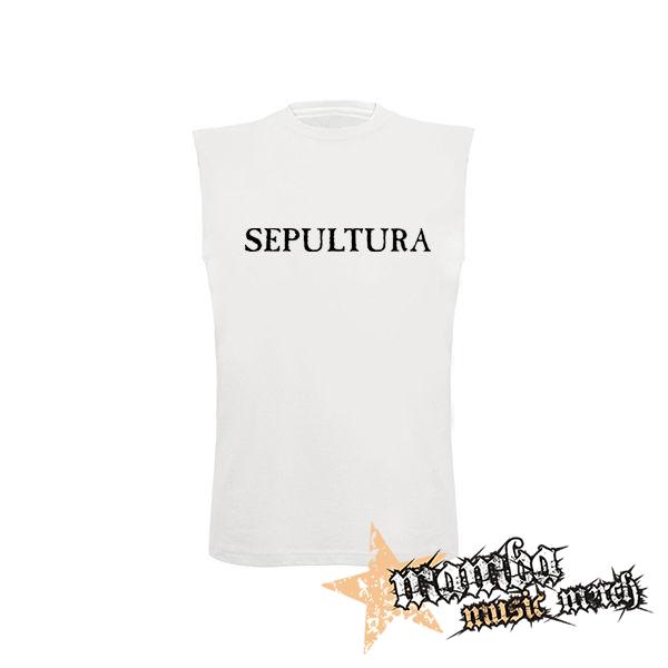 SEPULTURA - Classic Logo - biele detské tričko bez rukávov