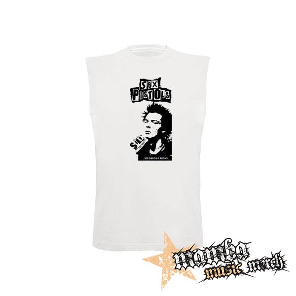 SEX PISTOLS - Sid Vicious - biele detské tričko bez rukávov