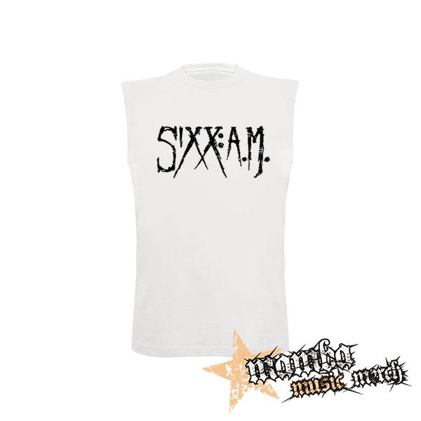 SIXX A.M. - Simple Logo Black - biele detské tričko bez rukávov