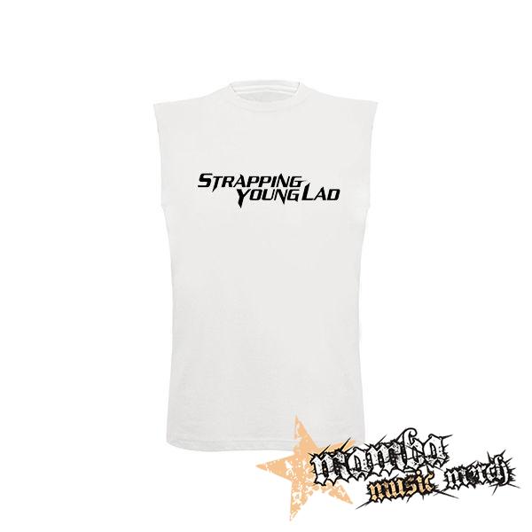 STRAPPING YOUNG LAD - Logo - biele detské tričko bez rukávov