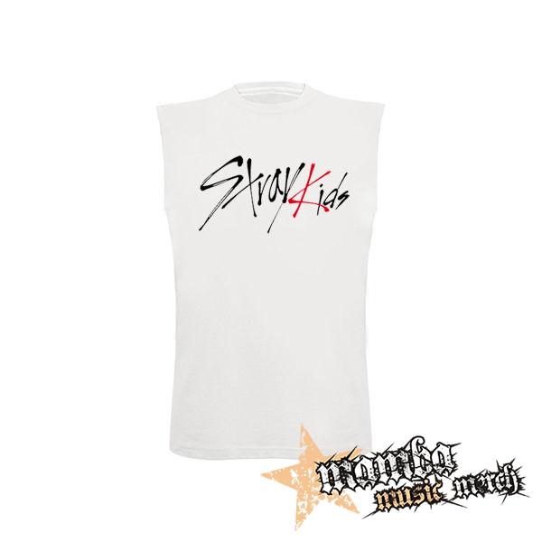 STRAY KIDS - Logo - biele detské tričko bez rukávov