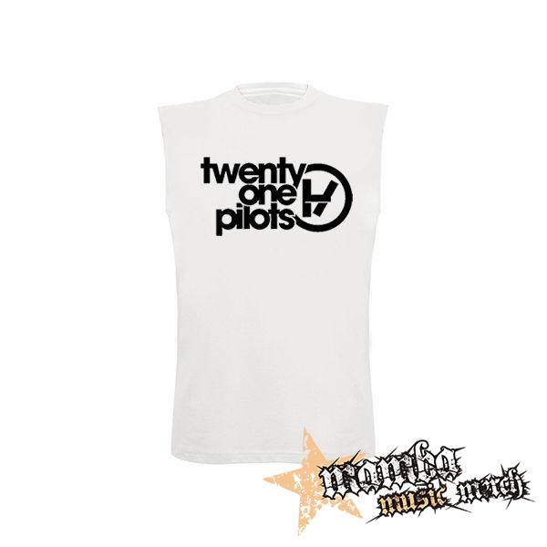 TWENTY ONE PILOTS - Logo - biele detské tričko bez rukávov
